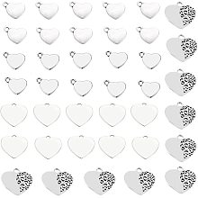 SUNNYCLUE 1 Box 40Pcs 4 Styles Alloy Heart Charms Mother's Day Charm Love Pendants Inspirational Words Story Jewelry Dangles for Mom DIY Necklace Bracelet Jewellery Making