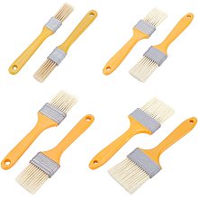 FINGERINSPIRE 8 Pcs Paint Brushes Set for Walls, Chip Brush Set, 4 Sizes Chalk Paint Brush for Furniture, Wax Brush Trim Paint Brushes Nylon Varnish Brush House Paint Brush for Paint Glues Stains