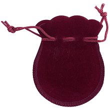 NBEADS 100 PCS Velvet Bags, 7.5x9.5cm Deep Red Souvenir Bag for Party Wedding Favor Packing