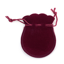 Honeyhandy Gourd Velvet Bags, Dark Red, 12x9cm