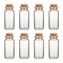 Honeyhandy Bead Containers Clear Glass Jar Glass Bottles, with Cork Stopper, Wishing Bottle 22x62mm, Bottleneck: 15mm in diameter, Capacity: 15ml(0.5 fl. oz)