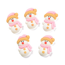 Honeyhandy Resin Cabochons, Christmas Theme, Snowman, White, 25x16x8mm