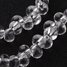 Arricraft teardrop, Glass Bead Strands, Clear, 6x4mm, Hole: 1mm, about 100pcs/strand, 15.3 inches