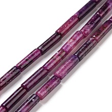 Honeyhandy Natural Kunzite Beads Strands, Column, Purple, 13x4mm, Hole: 1mm, about 31pcs/strand, 15.75 inch(40cm)