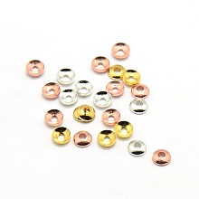 Honeyhandy Brass Tiny Bead Cones, Mixed Color, 3x0.8mm, Hole: 1mm, about 330pcs/5g