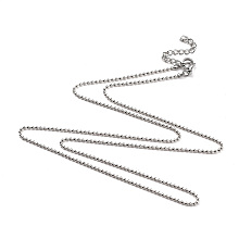 Honeyhandy 304 Stainless Steel Ball Chain Necklaces, with Lobster Claw Clasps, Stainless Steel Color, 23.03 inch(58.5cm)