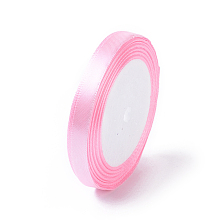 Honeyhandy Breast Cancer Pink Awareness Ribbon Making Materials 3/8 inch(10mm) Satin Ribbon for Belt Gift Packing Wedding Decoration, Pink, 25yards/roll(22.86m/roll)