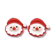 Honeyhandy Christmas Theme Opaque Resin Cabochons, DIY Accessories, Santa Claus, Red, 21.5x25.5x8mm