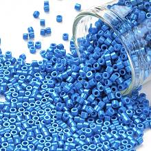 Honeyhandy Cylinder Seed Beads, Opaque Colours Luster, Uniform Size, Royal Blue, 2x1.5mm, Hole: 0.8mm, about 888pcs/10g