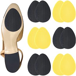 GORGECRAFT 12Pcs 2 Colors Non-Slip Shoe Pads Self-Adhesive Bottom Sole Protectors Non-Slip Stickers Synthetic Rubber Anti Skid Shedding for Man Women Sneakers High Heels Noise Reduction