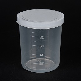 Measuring Cup Plastic Tools, Graduated Cup, White, 5.6x5.7x6.5cm, Capacity: 100ml(3.38fl. oz)