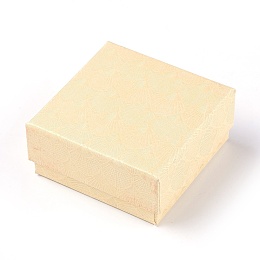 Honeyhandy Cardboard Box, Square, Light Yellow, 7.5x7.5x3.5cm