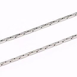 Honeyhandy 304 Stainless Steel Cardano Chains, Soldered, Stainless Steel Color, 0.8x0.4mm