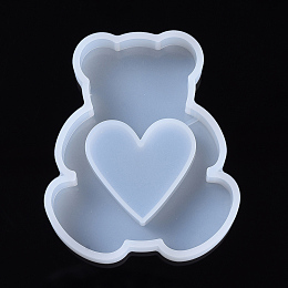 Honeyhandy Shaker Molds, Silicone Quicksand Molds,Resin Casting Molds , For UV Resin, Epoxy Resin Jewelry Making, Bea, White, 77.5x64.5x13.5mm, Inner Diameter: 69.5x58mm