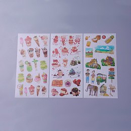 Honeyhandy Scrapbook Stickers, Self Adhesive Picture Stickers,  Ice Cream Pattern, Colorful, 200x100mm