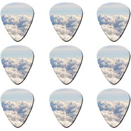 GLOBLELAND 9 Pack Clouds Guitar Picks Premium Celluloid Picks Sampler for Classical Guitar Electric Guitar