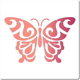 GORGECRAFT 12"X12"Butterfly Stencil Mandala Pattern Templates Reusable Templates Plastic Drawing Painting Stencils Template for Painting on Card Wall Fabric Tile Canvas Crafts DIY Home Decor