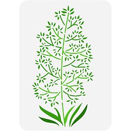 FINGERINSPIREE Wild Meadow Grass Painting Stencil 8.3x11.7inch Reusable Wildflower Wild Grass Drawing Template Spring Theme Plants Stencil for Painting on Wall, Wood, Fabric and Furniture