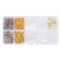 Honeyhandy Mixed Material Ear Nuts, Earring Backs, Mixed Shapes, Mixed Color, 130x68x21mm, 500pcs/box