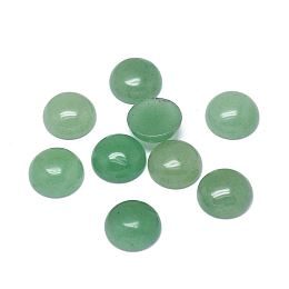 Honeyhandy Natural Green Aventurine Cabochons, Half Round, 10x3~4mm