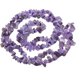 PH PandaHall 10 Strands Natural Amethyst Chip Gemstone Beads Crushed Pieces Stone Length 5-8mm for Jewelry Making 31.5"