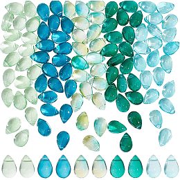 Beadthoven 200pcs 10 Colors Transparent Teardrop Glass Beads Mixed Top  Drilled Colorful Water Drop Crystal Glass Beads Chandelier Pendants for DIY