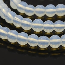 Honeyhandy Opalite Round Beads Strands, 4mm, Hole: 1mm, about 105pcs/strand, 15.7 inch