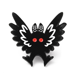 Honeyhandy Halloween Bat Enamel Pin, Electrophoresis Black Plated Alloy Animal Badge for Backpack Clothes, Electrophoresis Black, 29x30.5x1.5mm