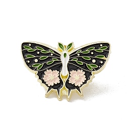 Honeyhandy Butterfly Enamel Pin, Gold Plated Alloy Badge for Backpack Clothes, Pink, 20.5x30.5x1.5mm