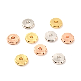 Arricraft Brass Spacer Beads, Long-Lasting Plated, Flat Round/Disc, Heishi Beads, Mixed Color, 8x1.5mm, Hole: 2mm