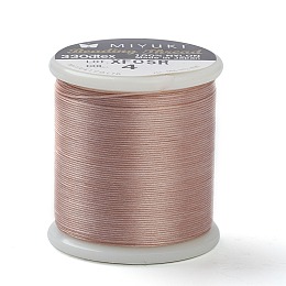 MIYUKI Beading Nylon Thread B, 330 DTEX/0.203mm/0.008", for Seed Beads, #4, Dark Salmon, 55 yards(50 meters)/roll