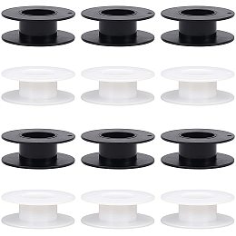 OLYCRAFT 24pcs Plastic Wire Bobbins Thread Wire Spools Bobbins Empty Wire Spools Plastic Bobbins for Embroidery and Brother Sewing Machines