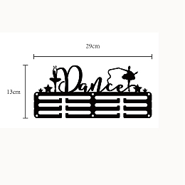 CREATCABIN Sports Theme Iron Medal Hanger Holder Display Wall Rack, with Screws, Dancer Pattern, 130x290mm