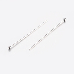 Honeyhandy 304 Stainless Steel Ball Head Pins, Stainless Steel Color, 25x0.6mm, 22 Gauge, Head: 2mm