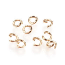 Honeyhandy 304 Stainless Steel Open Jump Rings, Golden, 20 Gauge, 4x0.8mm, Inner Diameter: 2.5mm, about 1000pcs/bag