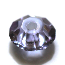 Honeyhandy Imitation Austrian Crystal Beads, Grade AAA, Faceted, Flat Round, Lilac, 4.5x2.5mm, Hole: 0.7~0.9mm