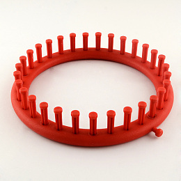 Honeyhandy Plastic Spool Knitting Loom for Yarn Cord Knitter, Red, 190x35mm