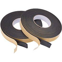 SUPERFINDINGS 2 Rolls Total 32.8 Feet Single-Sided Adhesive EVA Seal Foam Strip 0.98Inch Width Foam Insulation Tape with Strong Adhesive Soundproofing Sealing Tape for Doors and Windows Insulation