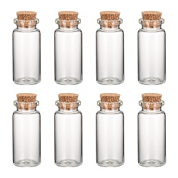 Honeyhandy Bead Containers Clear Glass Jar Glass Bottles, with Cork Stopper, Wishing Bottle 22x62mm, Bottleneck: 15mm in diameter, Capacity: 15ml(0.5 fl. oz)