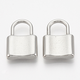 Honeyhandy 304 Stainless Steel Pendants, Padlock, Stainless Steel Color, 22x15x4mm, Hole: 8x8mm