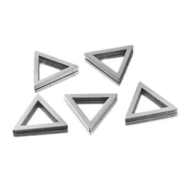 Honeyhandy 304 Stainless Steel Linking Rings, Triangle, Stainless Steel Color, 20x18x2mm