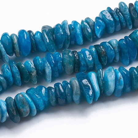 ARRICRAFT Natural Apatite Beads Strands, Chip, 11~17x9~11x2~4mm, Hole: 0.9mm, about 124pcs/strand, 15.75 inches(40cm)