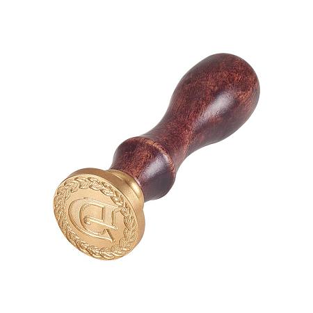 PandaHall Elite Letter G Wax Seal Stamp Vintage Retro Brass Head Wooden Handle Classic Alphabet Letter Initial G Wax Sealing Stamp G