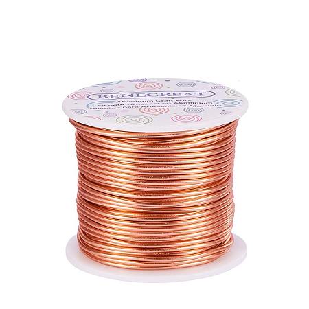 BENECREAT 18 Guage Aluminum Wire Length 492FT Anodized Jewelry Craft Making Beading Floral Colored Aluminum Craft Wire - Copper