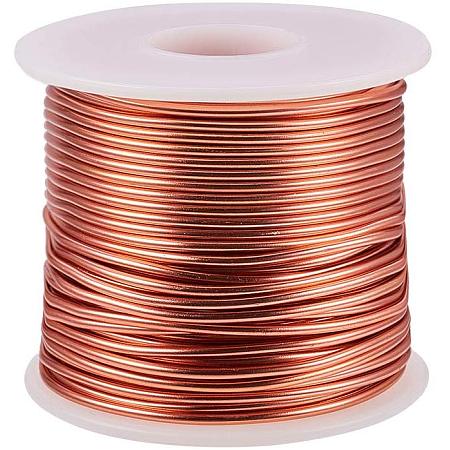 PandaHall Elite 12 Gauge Anodized Aluminum Wire Bendable Metal Craft Wire Flexible Artistic Floral Jewelry Beading Wire for DIY Earring Bracelet Jewelry Craft Making, Length 30 M/98 Feet, DarkSalmon