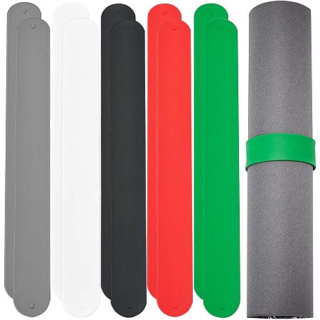 NBEADS 10 Pcs 5 Colors Silicone Covered Metal Strips, 8-1/2