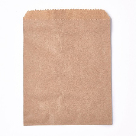 Honeyhandy Kraft Paper Bags, No Handles, Food Storage Bags, BurlyWood, None Pattern, 18x13cm