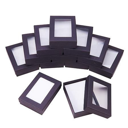 NBEADS 30PCS Black Gift Boxes Presentation Box with Padding - Birthday Gift Box - Necklace Box Earring Box Ring Box Cardboard Jewelry Boxes 3.54