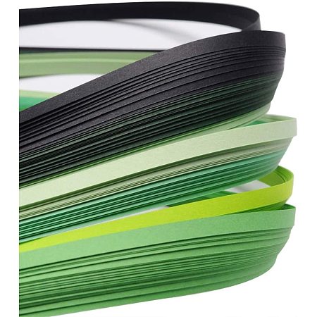 arricraft 10 Bags Green 6 Colors Quilling Paper Strips Gradual Color for DIY Crafts Home Decoration, 390x3mm, About 120strips/bag, 20strips/Color
