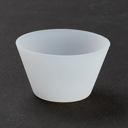 Honeyhandy Reusable Silicone Mixing Resin Cup, for UV Resin & Epoxy Resin Craft Making, White, 43x26mm, Inner Diameter: 40mm